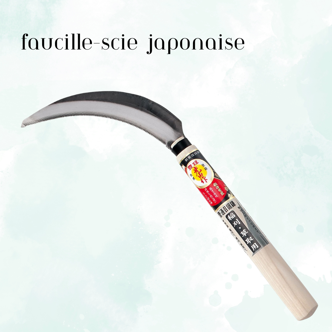 Japanese Serrated Sickle for Harvesting Herbs & Weeding – SK-5 Carbon Steel