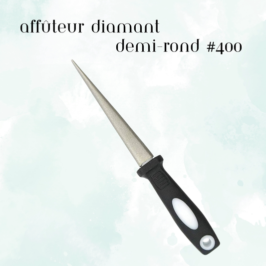 Diamond Sharpener, Half-Round #400